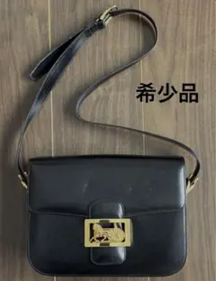 【レア希少品】美品 CELINE セリーヌ 馬車 ショルダー レザー ブラック