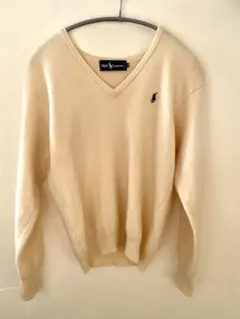 Ralph Lauren ベージュ Vネックセーター