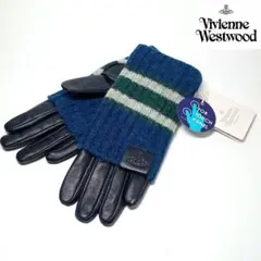 新品 ヴィヴィアンウエストウッド 2WAY手袋 ロンググローブ レザー オーブ