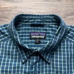 パタゴニア パッカーウェアシャツ XL ブルー チェック 52996 - メルカリ