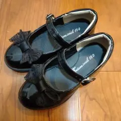 サイズ調整可能　ブラック フォーマルシューズ 18.0cm　17.5cm