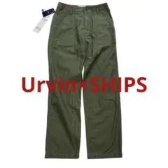 [新品]Urvin:SHIPS コットンベイカーパンツ Lサイズ カーキ