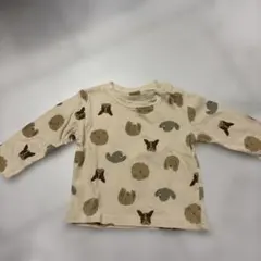 アカチャンホンポ　SIMPLE FREE 動物柄 長袖　Tシャツ 80