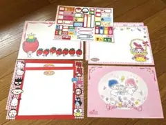 サンリオキャラクター　特大ポストカードセット＋シール