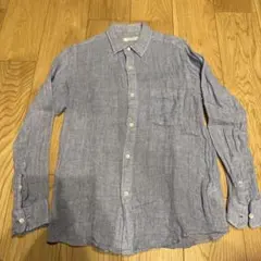 JOURNAL STANDARD 青系 長袖シャツ　麻100%