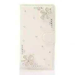 SONY ソニー Xperia Z5 Premium ケース (シルバー花)●