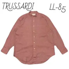 トラサルディ　TRUSSARDI バンドカラーシャツ　LL-85 コットンシャツ