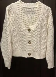 【GU】女の子150 【アイボリー】カーディガン
