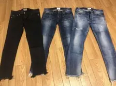 ungrid アングリッド　デニム　フレイドヘムストスリ 3点セット　美品