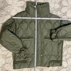 オリーブ色 キルティングジャケット Lサイズ