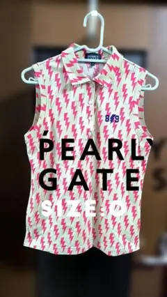 PEARLY GATES パーリーゲイツ ノースリーブ ポロシャツ 稲妻柄 0のサムネイル