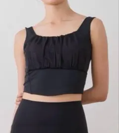 【SUKALA】フラワーレースブラトップ ブラック ヨガウェア サイズS