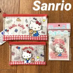 新品♡ハローキティ♡ポーチ ジッパーバッグ サンリオ 3点セット