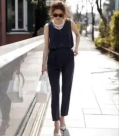 人気モデル♡PLST CLASSYコラボ テーパードパンツ ネイビー Mサイズ