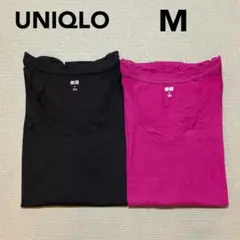UNIQLO ユニクロ 半袖Tシャツ 2枚セット ブラック/ ピンク