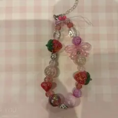 ストロベリービーズストラップ