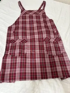★ほぼ新品★EDWIN エプロン チェック柄 レッド系のサムネイル