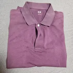 パープル ポロシャツ LユニクロUNIQLO紫色