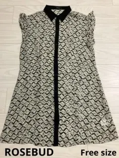 ROSEBUD ノースリーブワンピース 波模様　チュニックのサムネイル