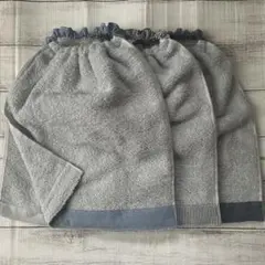 おりこうタオル おりこうエプロン ブルーグレー 二重 3枚セット
