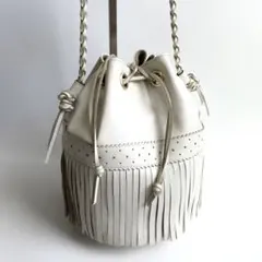 【美品】J&M DAVIDSON CARNIVAL L ホワイト トートバッグ