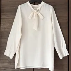 アクシーズファム　リボンシフォンブラウス