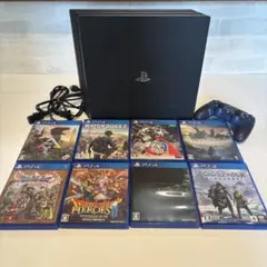 PS4 Pro 1TB CUH-7100B 本体セット ソフト8本付き 動作良好