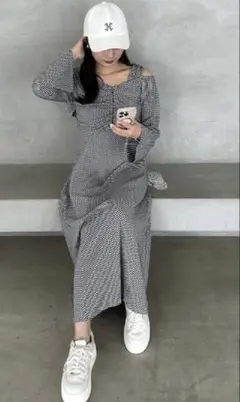 one after another キャミソールカーディガン長袖ワンピース