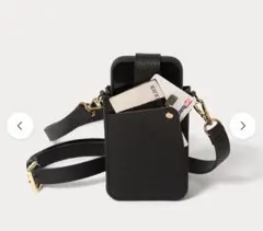 BANDOLIER ブラックレザーショルダーバッグ バンドリヤー