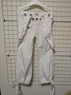 ホワイトサロペット クラウン刺繍　120