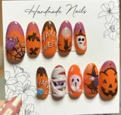 ハロウィンデザイン ネイルチップ 10個セット