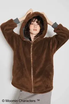 ムーミン ムーミンと仲間たち もこもこボアパーカー　ご先祖様　L　【完売品】