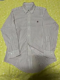 ブルックスブラザーズ　長袖シャツ　ストライプ　赤よりのピンク系　S