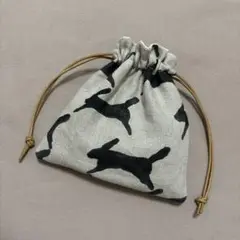 ミナペルホネン　ハンドメイド　run run run 巾着