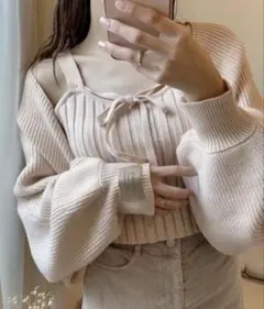 NICE CLAUPボレロニットキャミセット