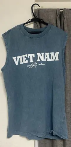 VIET NAM a fifty nine プリント ノースリーブ