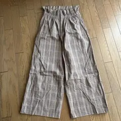 トゥモローランド サロペット レーヨン チェック ストラップレス 36 