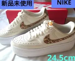 【新品未使用】NIKE★厚底コートビジョンアルタ24.5cmレオパード