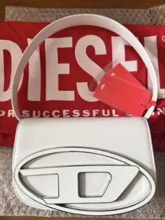 DIESEL 1DR 2way ショルダーバッグ ハンドバッグ ホワイト