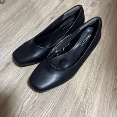 しまむら パンプス CLOSSHI 黒 22.5cmのサムネイル