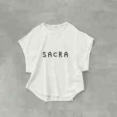 美品◯サクラ　SACRA ライトポンチプルオーバー ホワイト