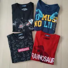 宇宙ロケットデザイン Tシャツ 黒　150㎝