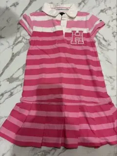 TOMMY ピンクボーダーワンピース4Tのサムネイル