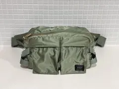 【希少】廃番 PORTER ポーター タンカー ウエストバッグ セージグリーン