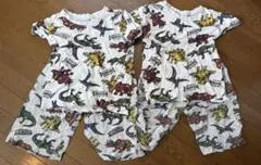恐竜 Tシャツ ハーフパンツ 双子 お揃い ４着セット
