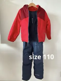 Columbia 子ども用スキーウェア 赤ネイビー 上下セット　XXS 110㎝