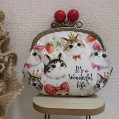 ユキエモン ＊ボタニカルフラワー＊ がま口ポーチ ハンドメイド - メルカリ