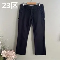 23区 クロップドパンツ 7分丈 ボトムス ドット柄 ブラック 黒 夏 ズボンのサムネイル
