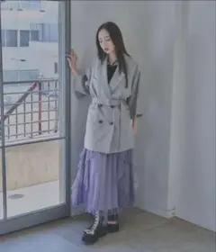 HARE 今期完売 トロミビッグジャケット グレー