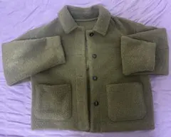 カーキ フリースジャケット Sサイズ